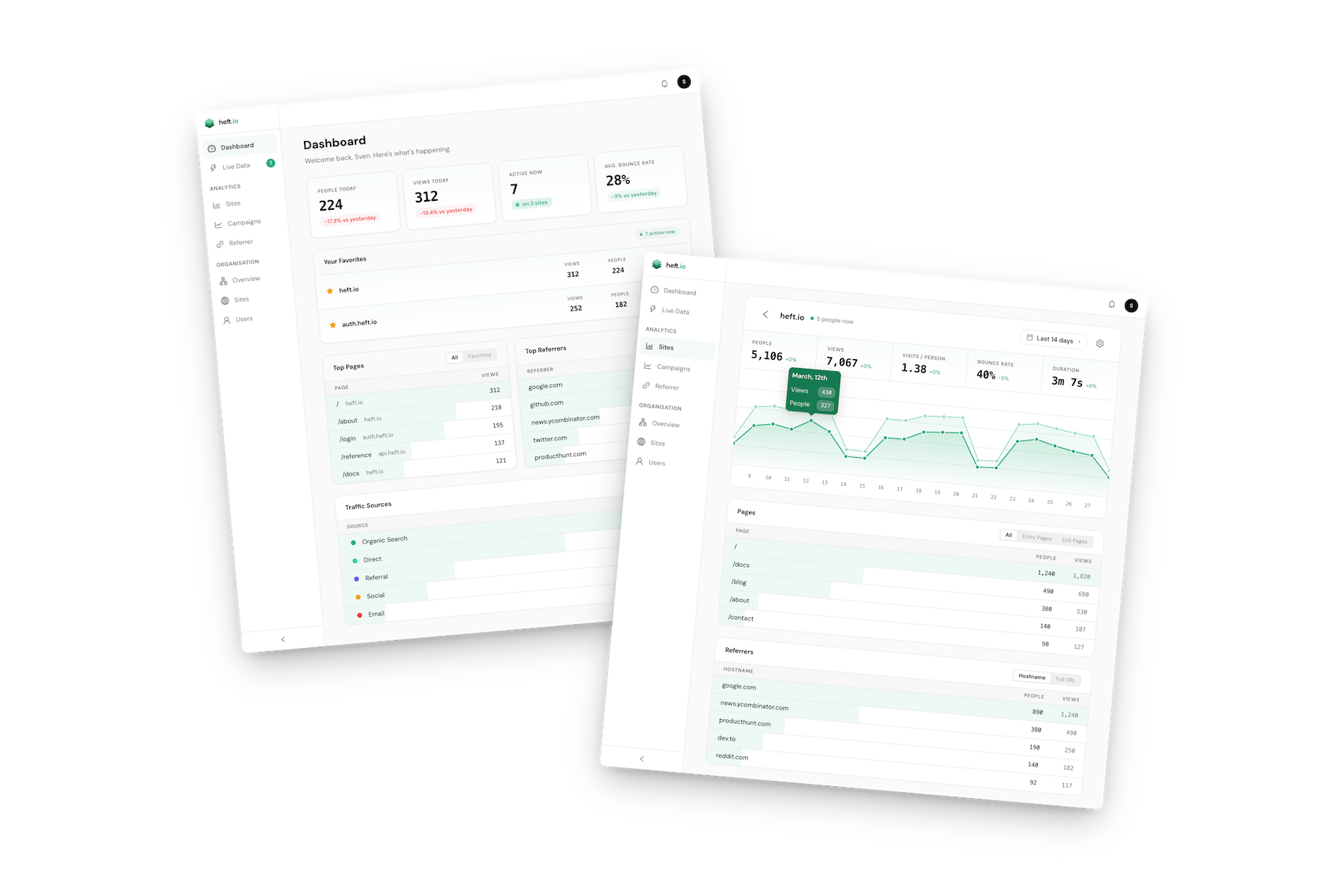 heft.io app screenshot